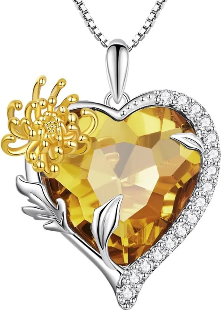 Trusky Catena in Argento 925 Novembre | Collana con Pietra Portafortuna