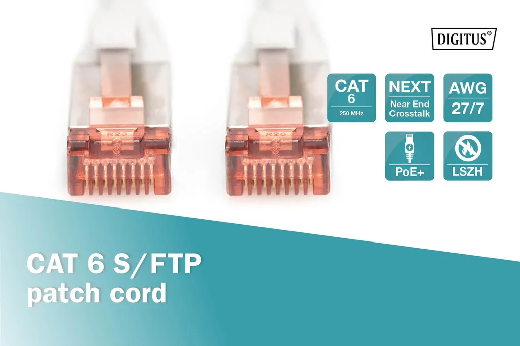 Digitus Cavo Patch Cat6 S/FTP 15m - Cablaggio Strutturato Professionale - 4