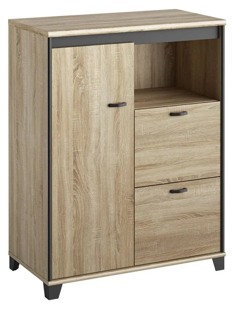 Meuble d'Entrée Mambo pour Organiser vos Affaires - 1 Porte et 2 Tiroirs