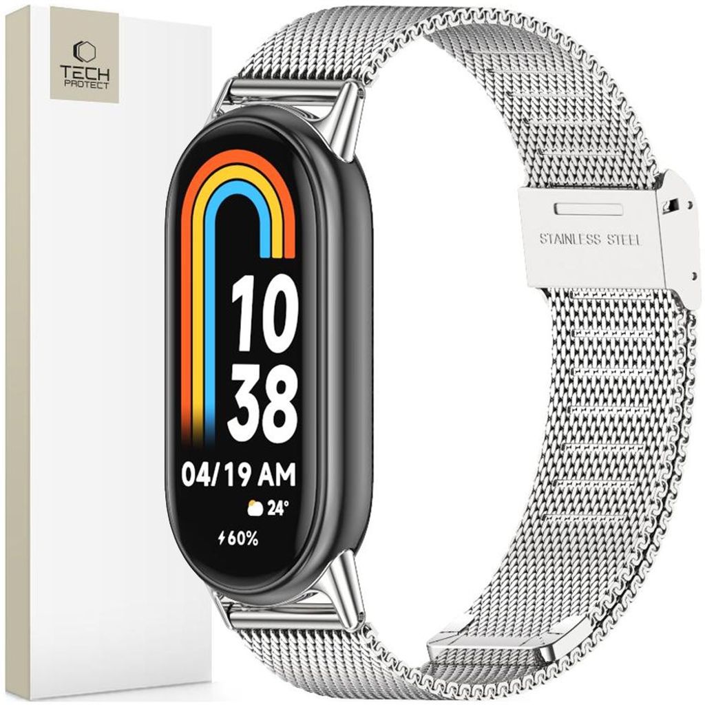 Tech-Protect Milaneseband Xiaomi Smart Band 8/8 Nfc Silber Produktbild 