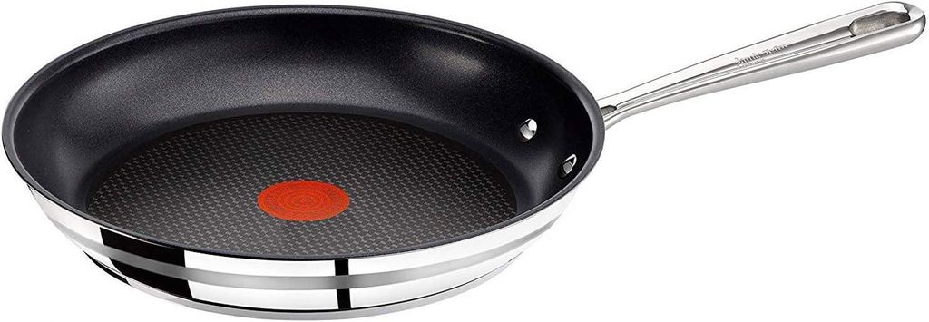 Tefal Bratpfanne Jamie Oliver E85606 Pfanne 28cm, Bratpfanne alle Herdarten + Induktion, Edelstahl 18/10 (Pfanne, Bratpfannen Set, Pfannenset, Wok)