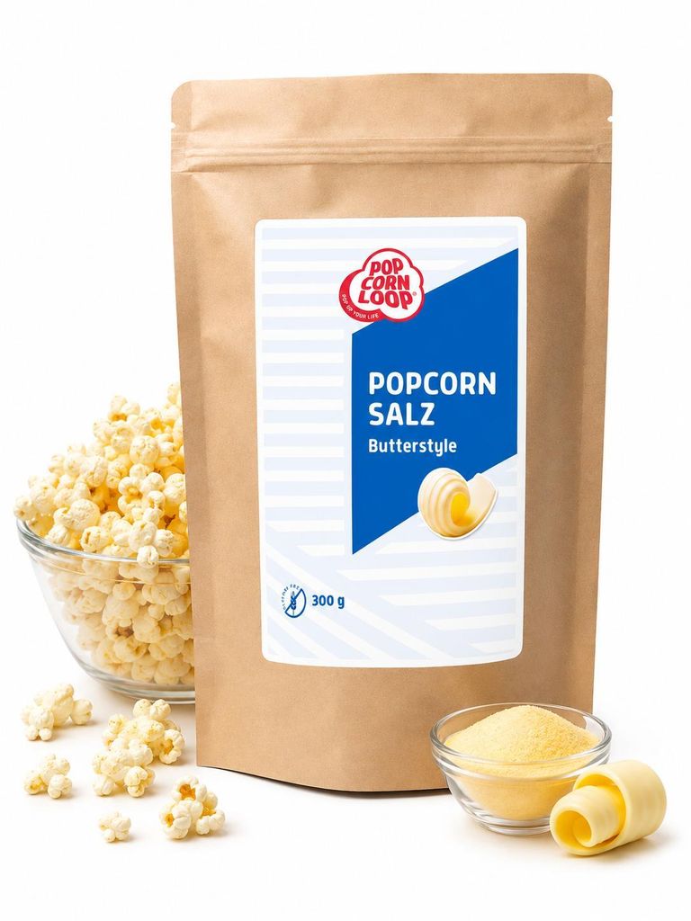 Popcornloop Butterstyle 300gr Popcornsalz mit Butteraroma Produktbild 