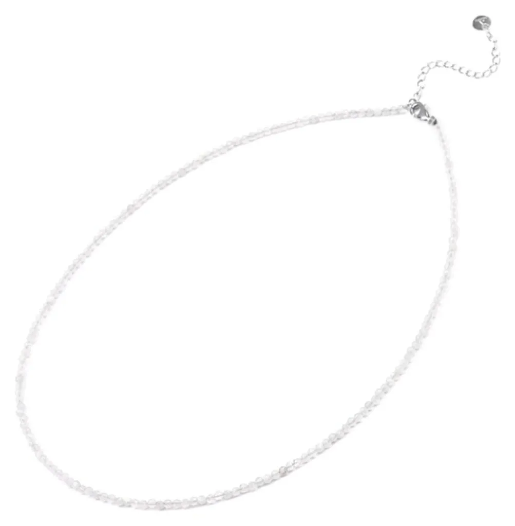 Collier pierre de lune naturelle POL-N06/47L reflets bleus intenses