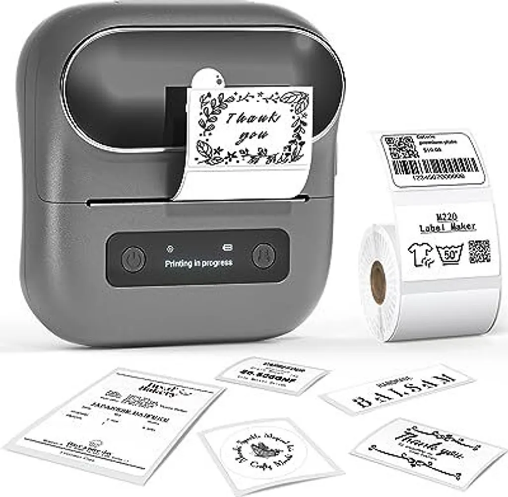 Stampante per etichette Bluetooth PHOMEMO M220, stampante termica, etichettatura autoadesiva, codice a barre dei dispositivi, vendita al dettaglio, ufficio, telefoni compatibili