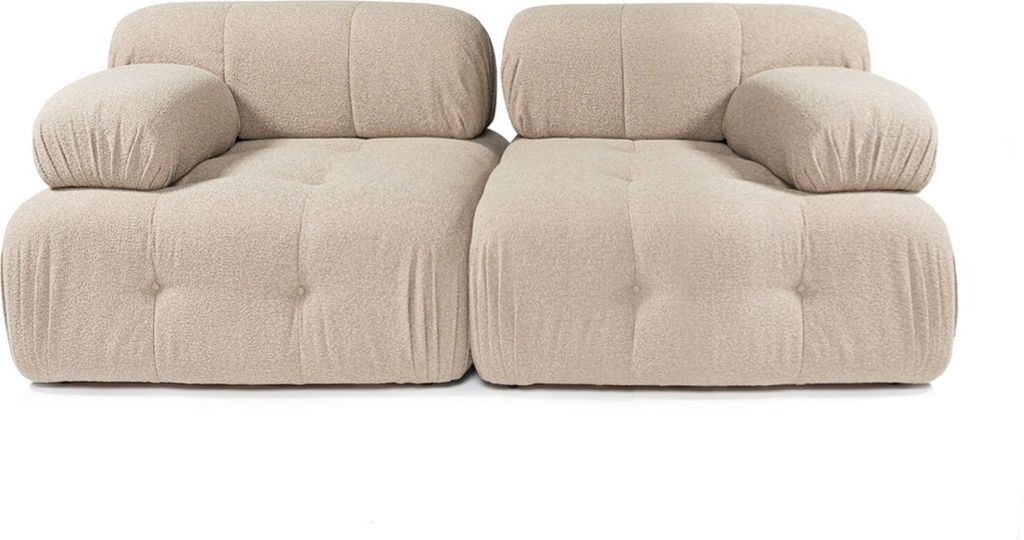 Hanah Home, Doblo 2 Seater ( L1-1R) - Peach, 2-Sitzer-Sofa, BUCHENHOLZ / SPANPLATTEN, Pfirsich, 210 x 105 x 80 cm