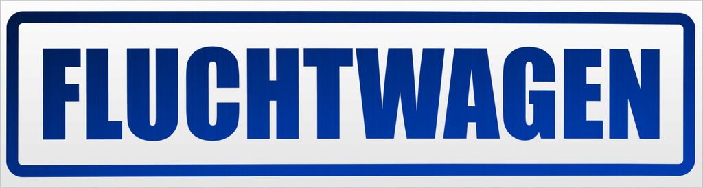 Kiwistar Fluchtwagen Magnetschild Schild magnetisch - 45cm Blau - reflektierend - Magnetfolie für Auto PKW Kfz