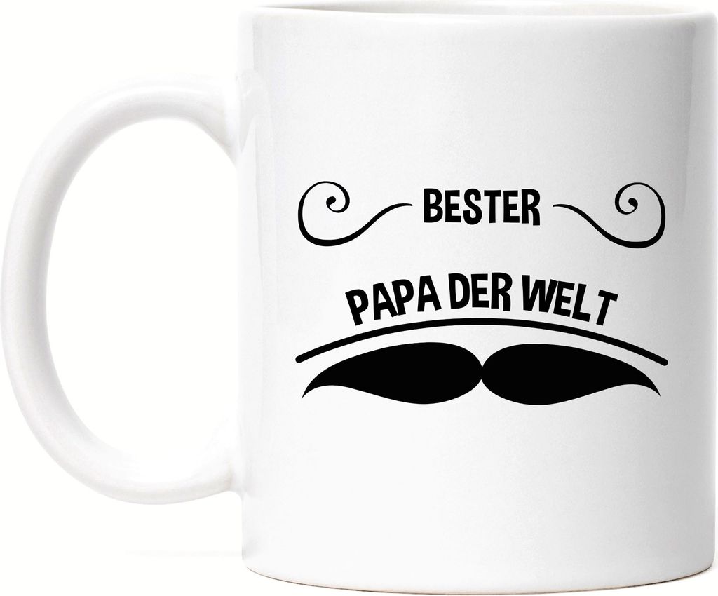 Bester Papa Tasse Spruch Vatertag Geschenkidee Bester Papa Dad Bart