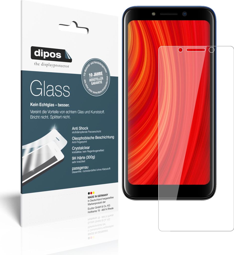 1x Schutzfolie für Lava Z61 Pro - Anti-Shock 9H Folie dipos Glass Kunststoffglas