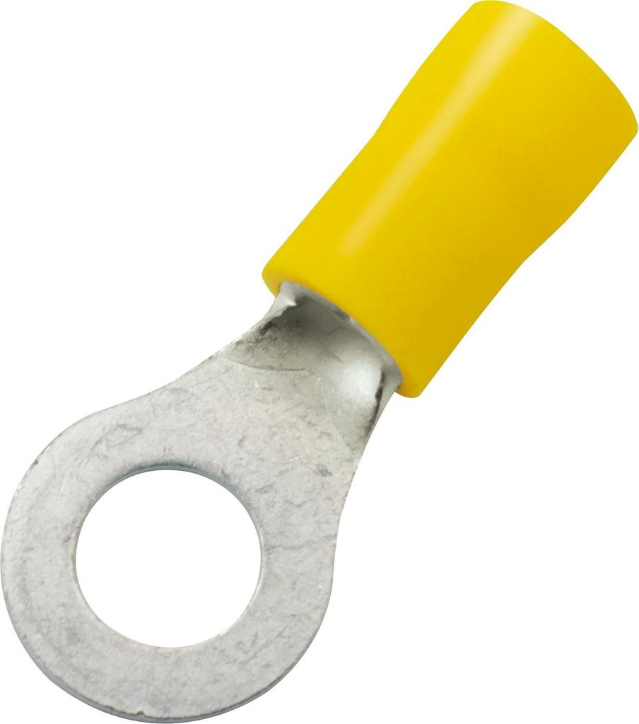 Ringkabelschuh M6 Querschnitt 2,5 - 6 mm² isoliert gelb Produktbild 