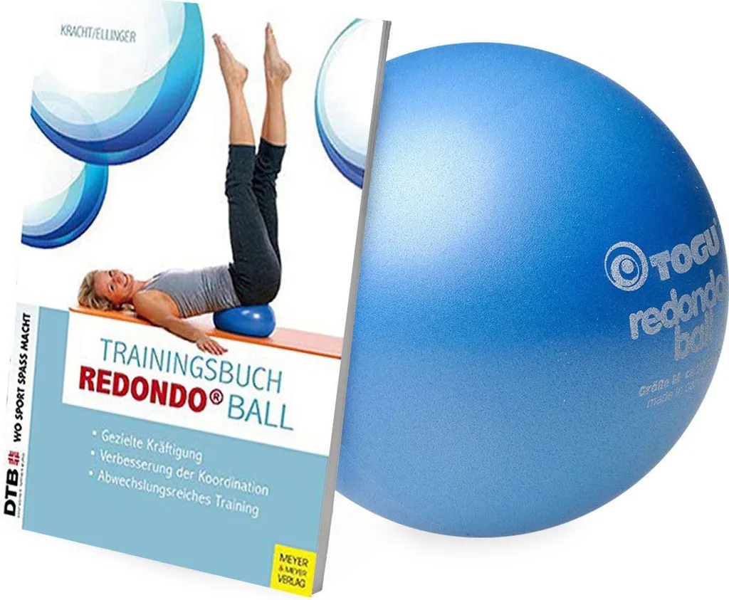 Ballon Souple Pilates Redondo Ball 22cm Togu et Livre d'Entraînement Dédié