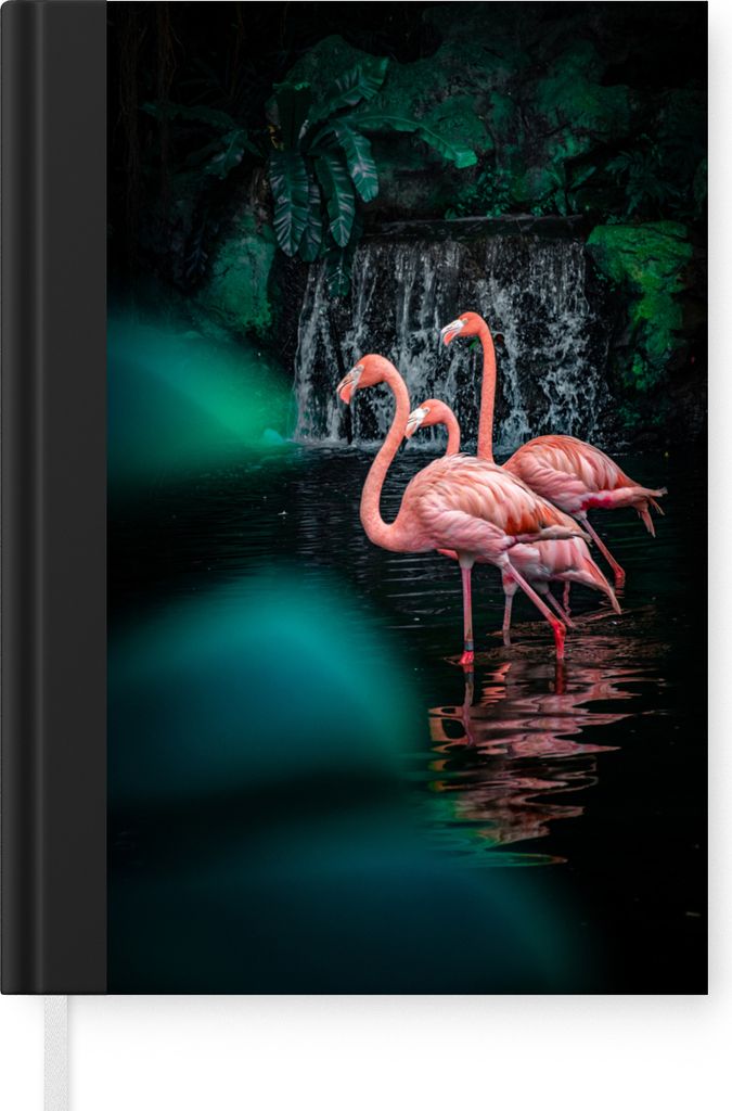 MuchoWow Notizbuch Tagebuch Haushaltsbuch Notebook A5 Flamingo - Park - Singapur - Sommer - Notizblock - Notizheft - Notebook - Schreibblock - Pa...