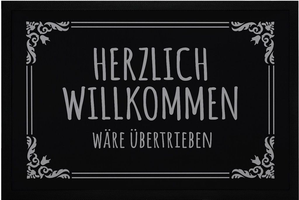 Fußmatte mit Spruch Herzlich willkommen wäre übertrieben Produktbild 