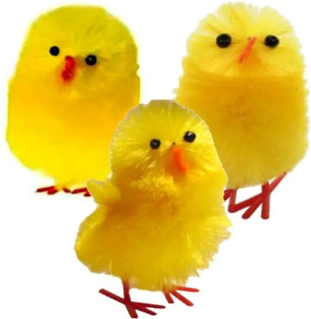 Poussins de Pâques Duveteux 3cm WKZ-30 - Lot de 60 pour Loisirs Créatifs