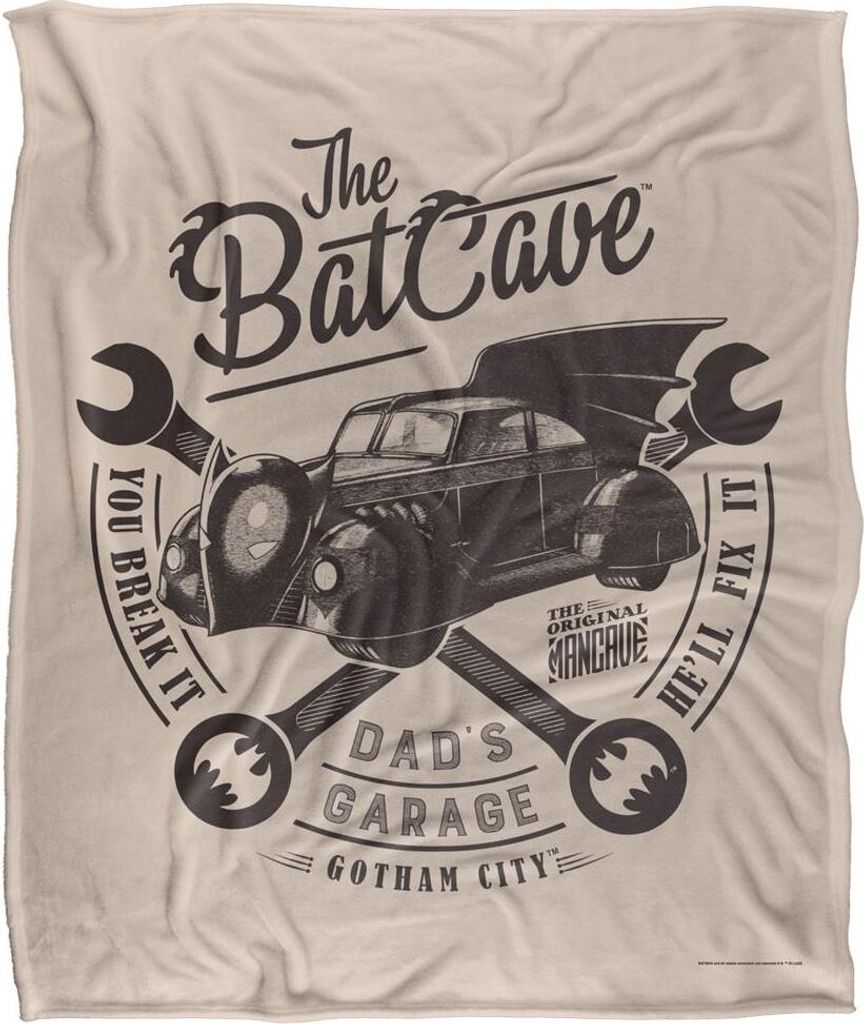 Batman - Decke "Dad's Garage", Batmobil TV19433 (Einheitsgröße) (Bunt)
