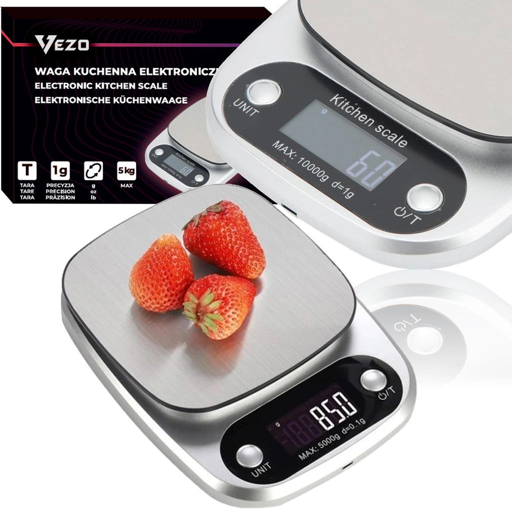 Küchenwaage Digitalwaage Präzisionswaage VEZO LCD Feinwaage Produktbild 