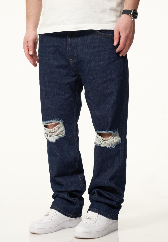 DAILY Baumwolle Herren Jeans DCPARADERA Herren Lange Hose Jeans Ripped Straight-Fit