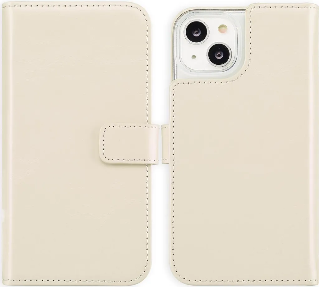 Protezione Totale iPhone 14 Selencia Vera Pelle Greige - Anti-Urto