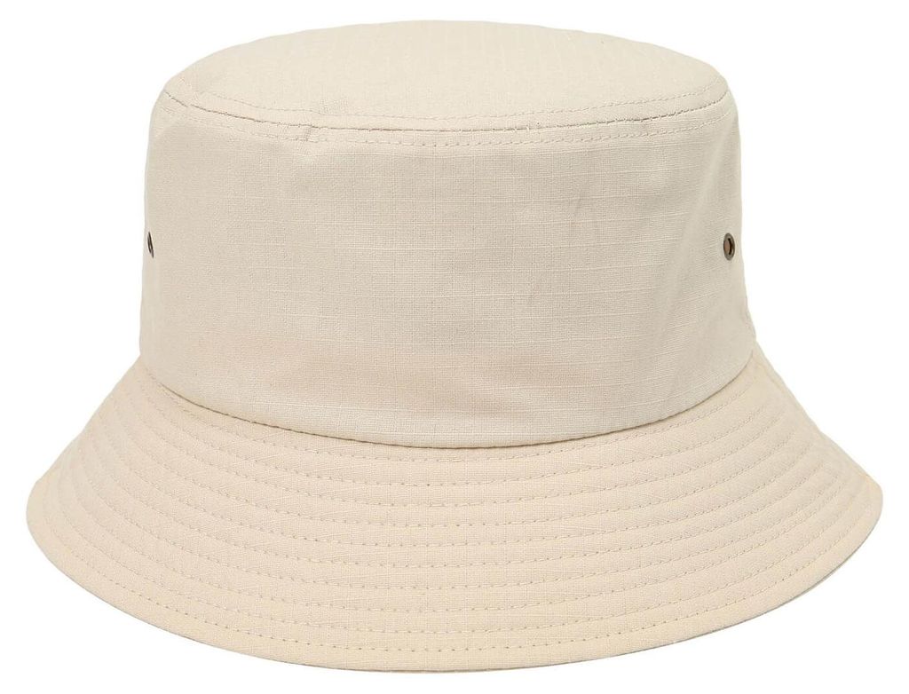 Leoberg Uni Fischerhut für Erwachsene - Bucket Hat Sommerhut aus Baumwolle Größe L/XL in 155078-Beige-6