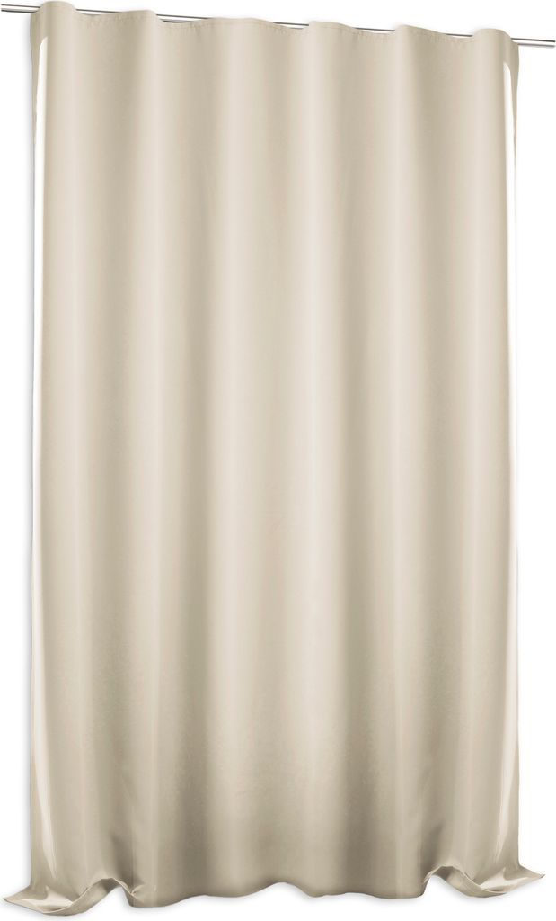 Verdunklungsvorhang ecru 295x245 cm Kräuselband extra breit Vorhang Gardine