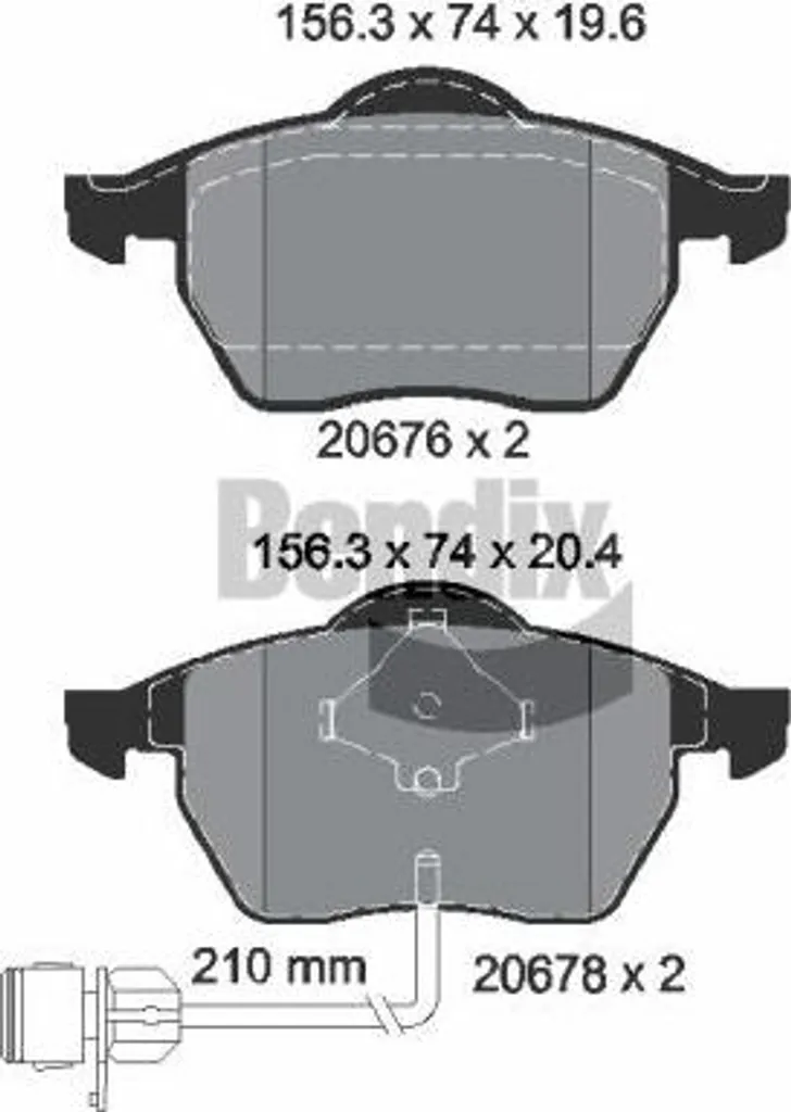 Plaquettes de frein Audi A6 4A BENDIX BPD1720 pour entretien freinage