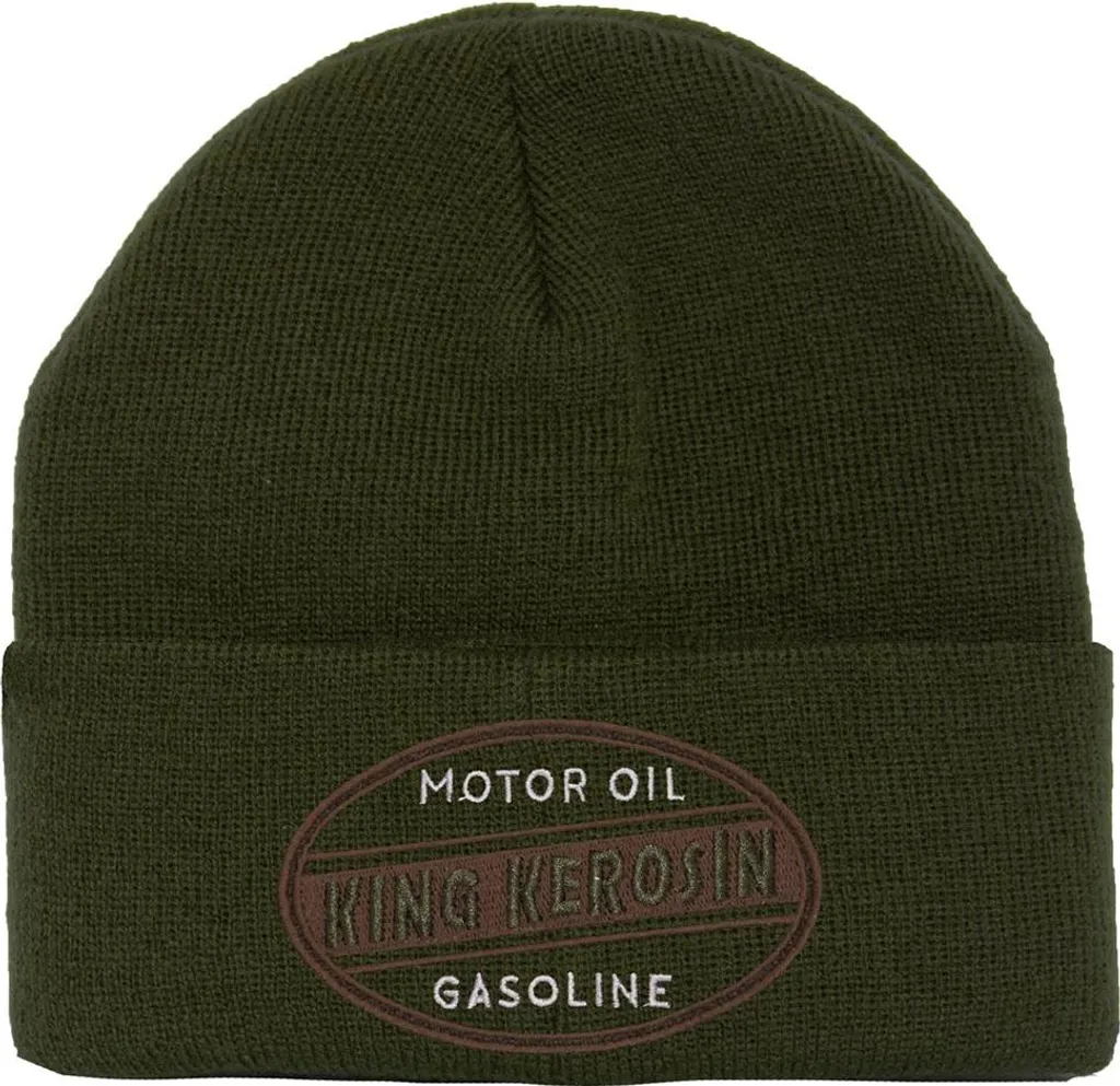 Berretto KING KEROSIN Maglia Verde Oliva - Toppa Gasoline Retro