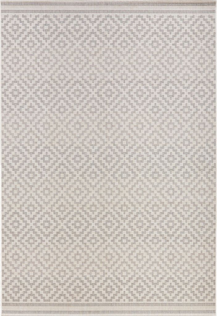 Hanse Home Meadow In- & Outdoorteppich Raute Grau Creme