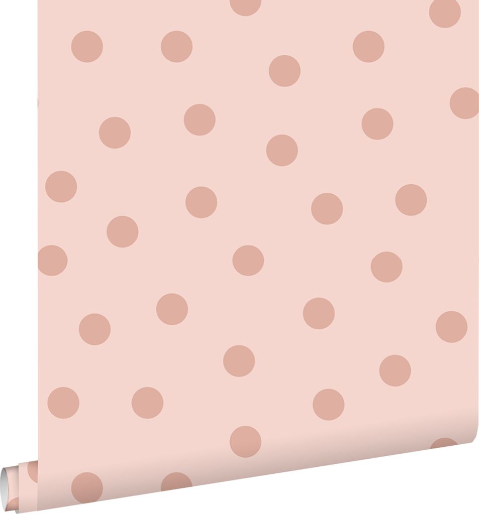 ESTAhome Tapete Punkte Rosa 53 cm x 10.05 m