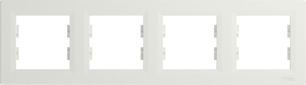 Schneider Electric ASFORA 4-Fach Rahmen Horizontal weiss Produktbild 