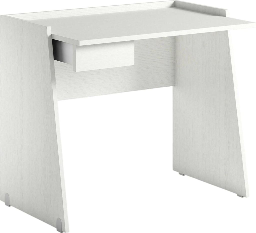 Schreibtisch Darin, Moderner Schreibtisch mit Schublade, Studier - oder Bürotisch für PC - Buchhalter, 100% Italy, 90x60h80 cm, Weiß