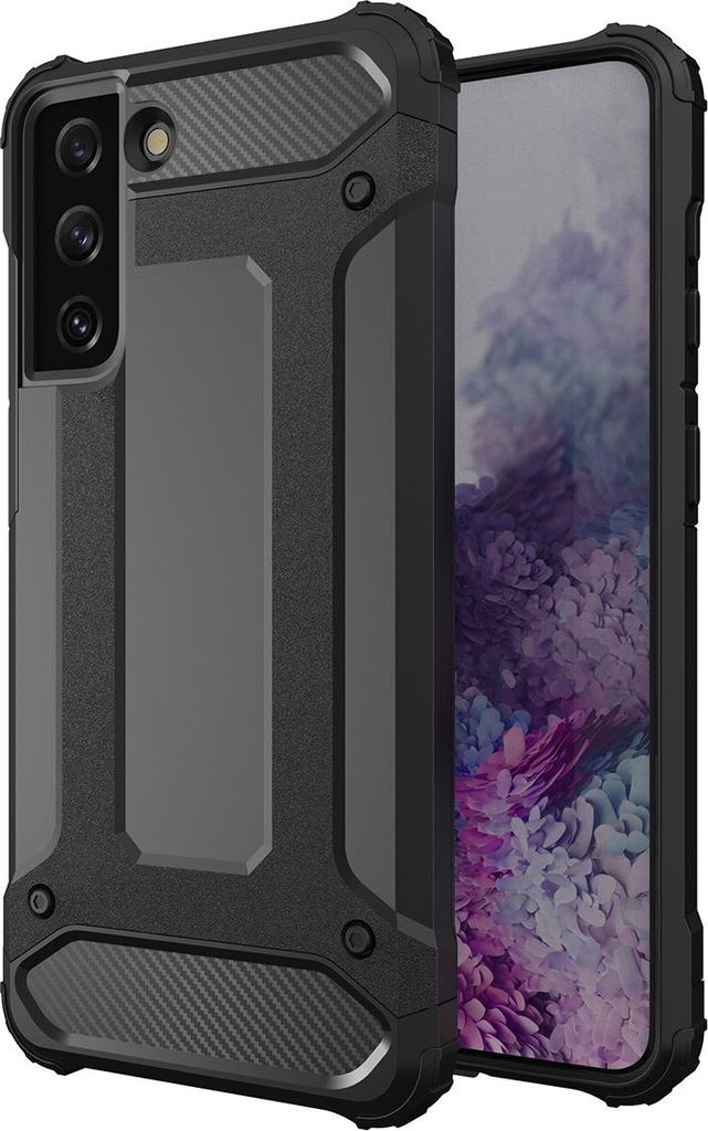 Hurtel Hybrid Armor case, Cover, Samsung, Galaxy S23+, 15,5 cm (6.1"), Schwarz