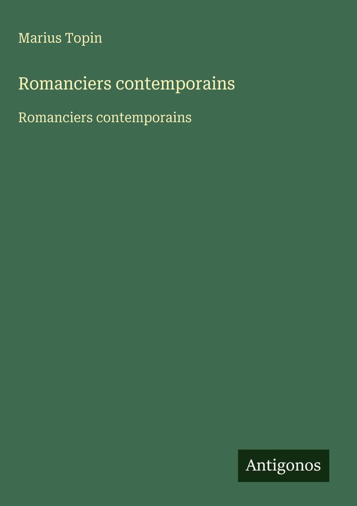 Romanciers contemporains