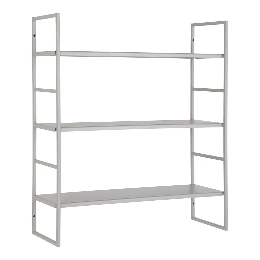 Étagère grise 3 tablettes Beja pour bureau ou cellier - Gain de place - 3
