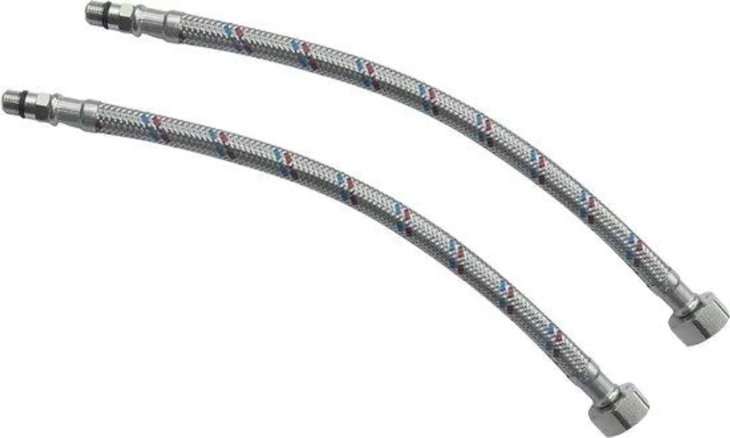 Tuyau flexible inox 1/2 femelle M10 mâle étanche de 300 mm x2