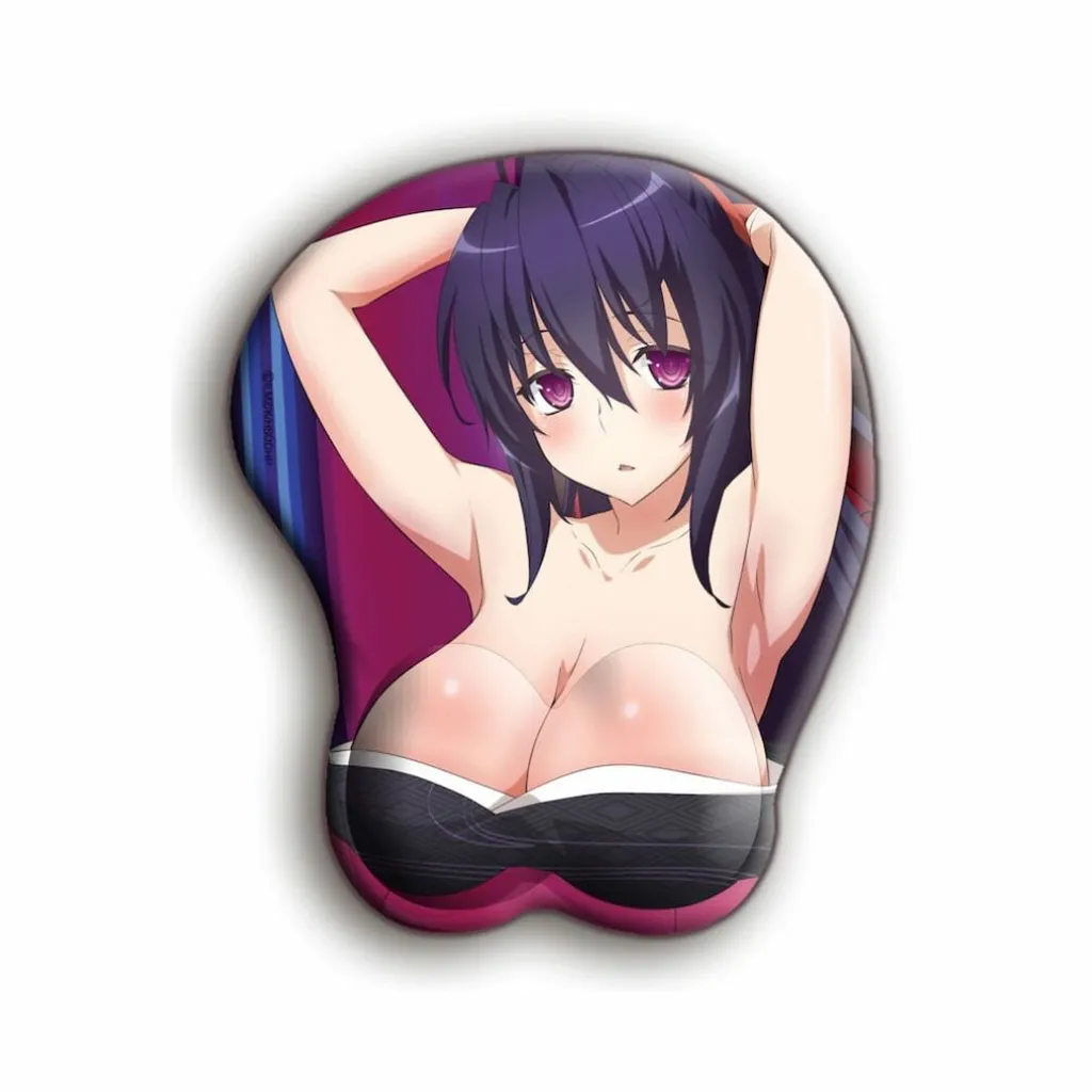 Tapis de Souris Highschool DxD Akeno 3D avec Support Poignet en Silicone