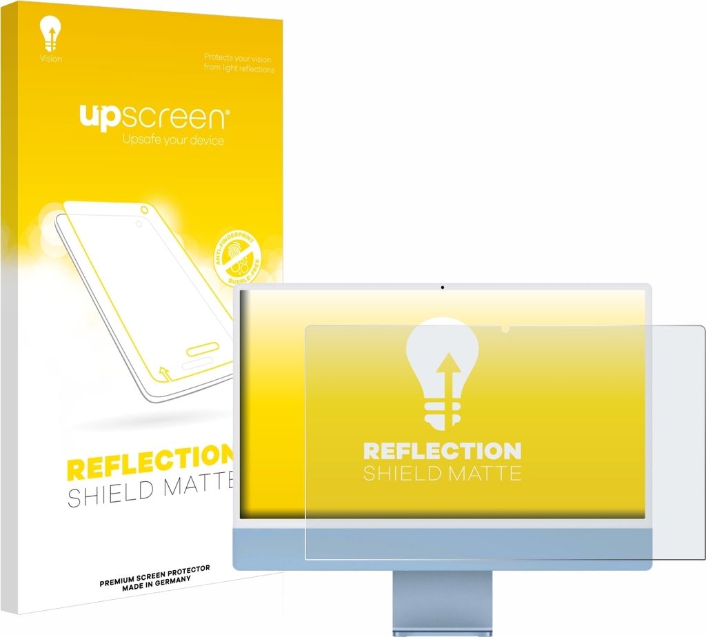 upscreen Schutzfolie für Apple iMac 24" 2021 - 2024 Displayschutz Displayschutzfolie Folie Matt Entspiegelungsfolie