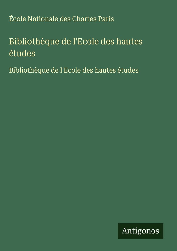 Bibliothek der École des hautes études