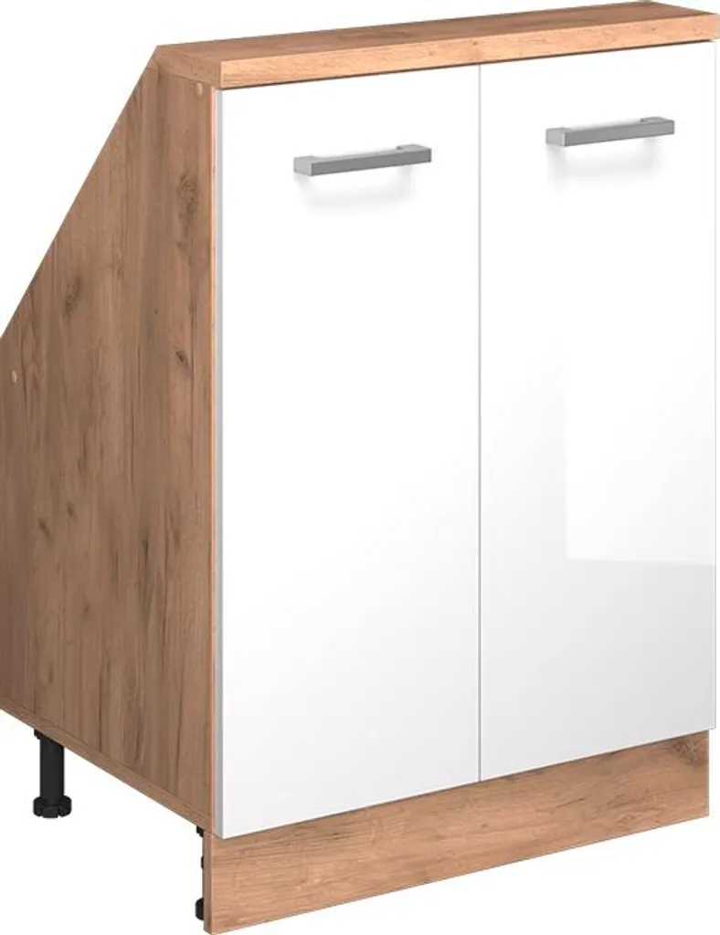 Armadio Sottotetto Rion Vicco: 2 Porte, Bianco e Quercia Dorata 80cm