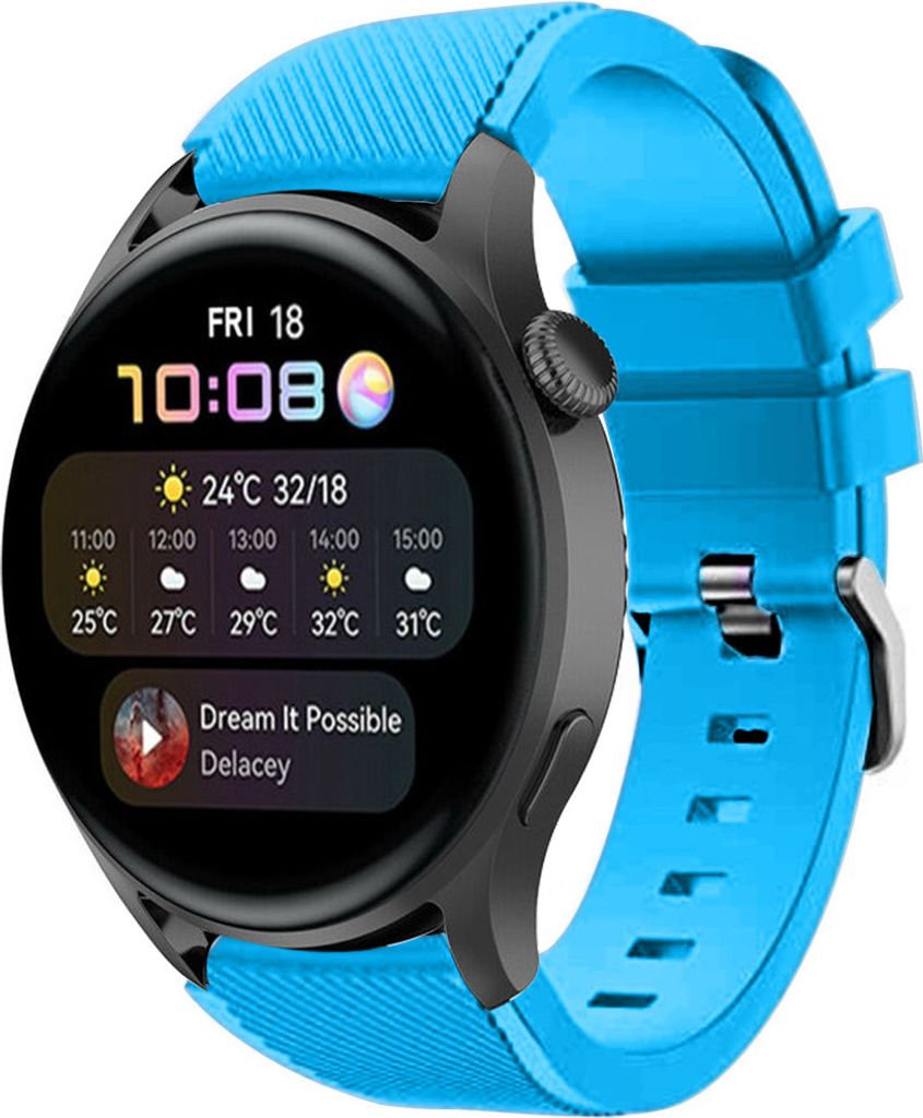 Strap-it Huawei Watch 3 (Pro) Silikonarmband (Hellblau)