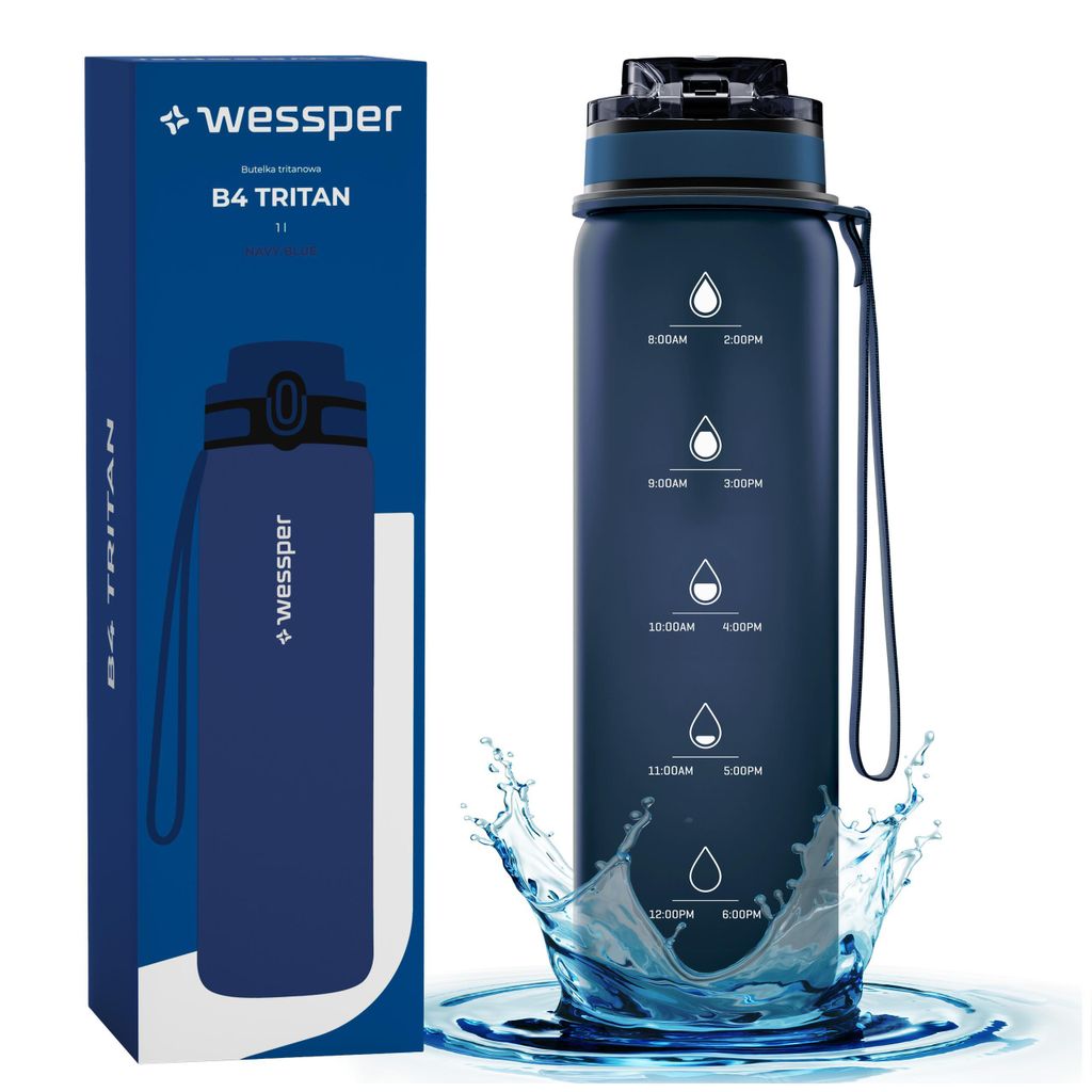 Wessper Tritan Drinking Bottle 1L Butelka na wodę z Zdjęcie produktu 