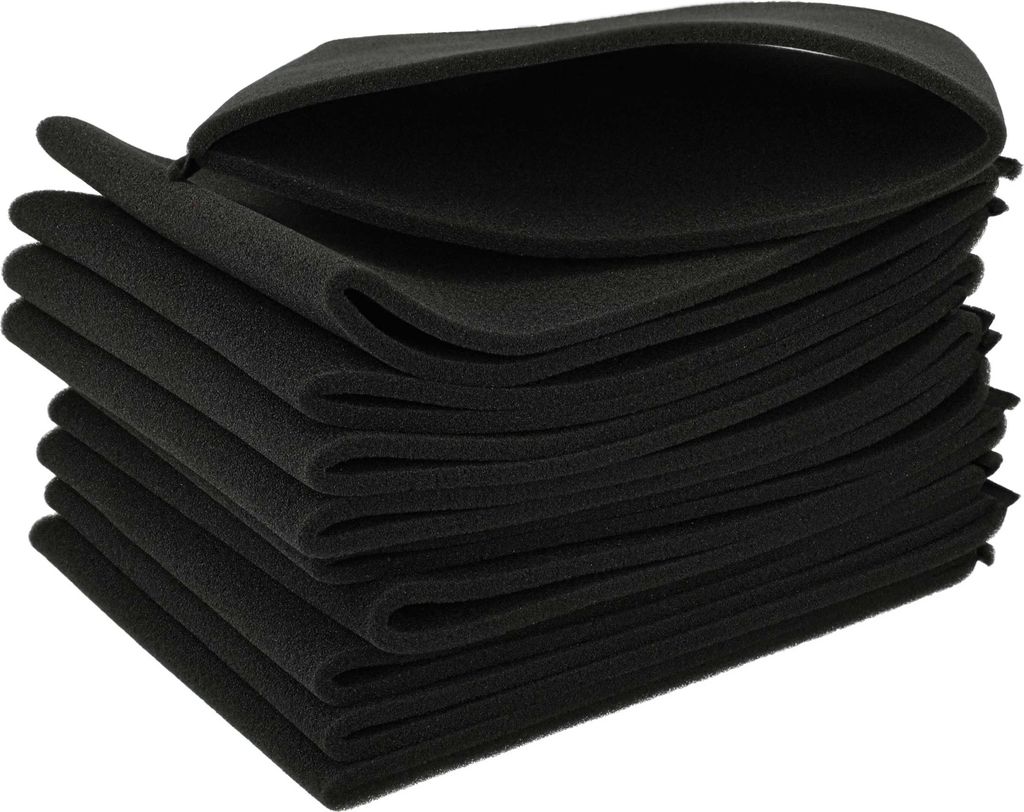 vhbw 10x Staubsaugerfilter kompatibel mit Parkside PNTS 30 / 8 E, PNTS 1300(A1), PNTS 1300 Staubsauger - Schaumstofffilter Schwarz