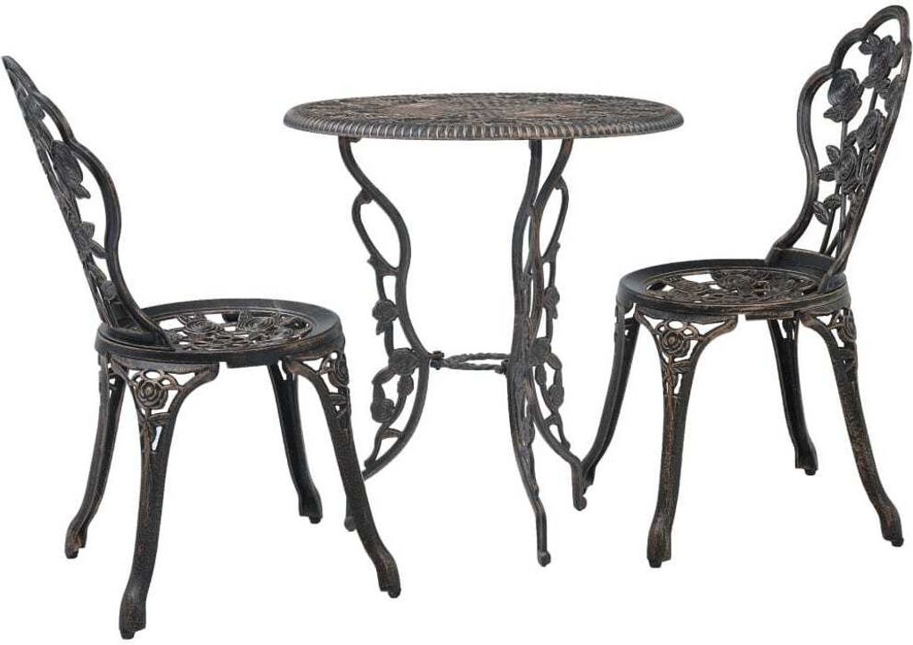 The Living Store 3-tlg. Bistro-Set Aluminiumguss