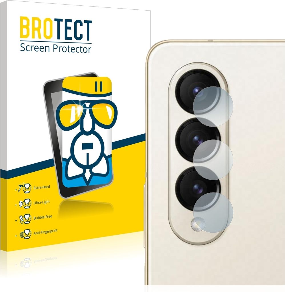 BROTECT Schutzglas für Samsung Galaxy Z Fold 4 (NUR Kameraschutz) Schutzfolie Panzer Folie Glas Display Schutz klar