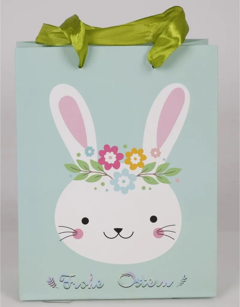 24 sacs cadeaux Pâques format moyen avec anses pour toute la famille