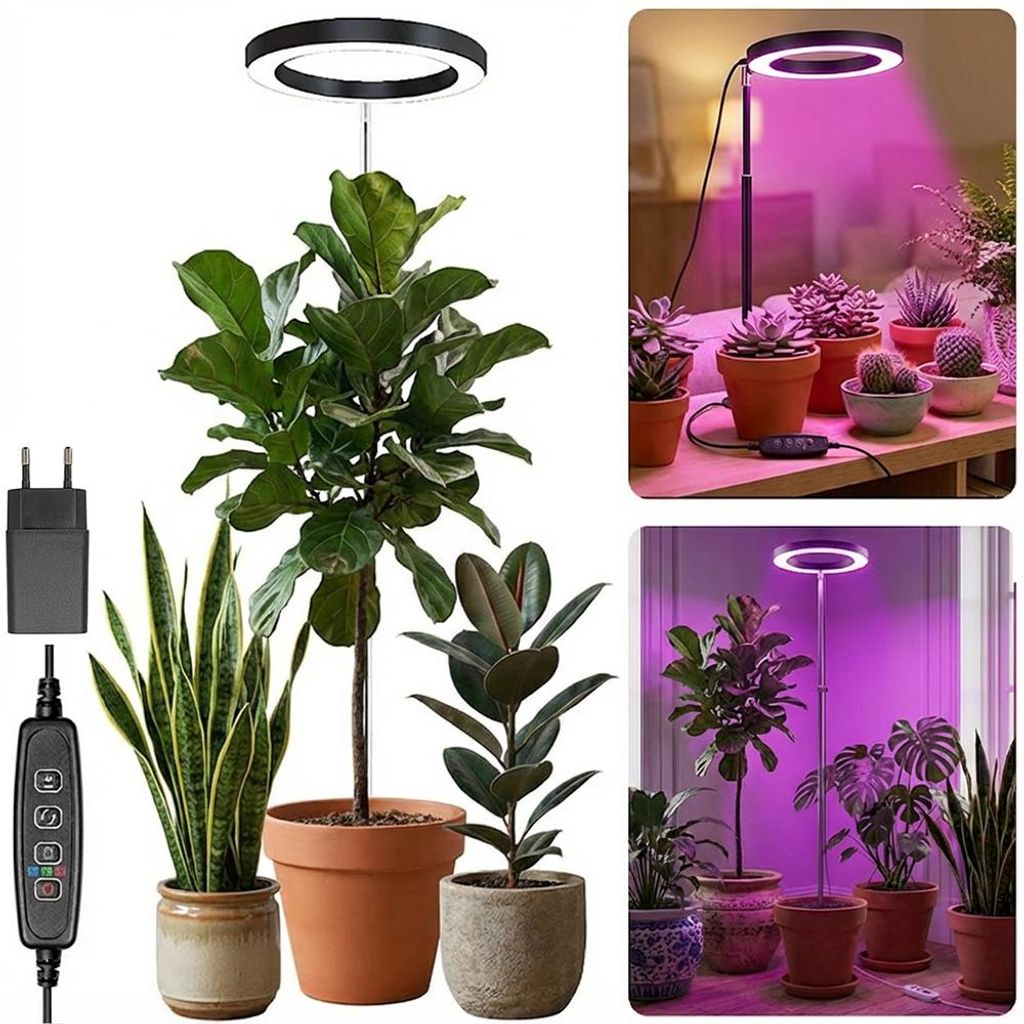 72Leds Grow Lampe Pflanzenlampe Led Vollspektrum Für Große Pflanzen Blüte Zimmerpflanzen, 35-155cm Höhenverstellbarer, 3 Modi, Timer, 10 Hellig...