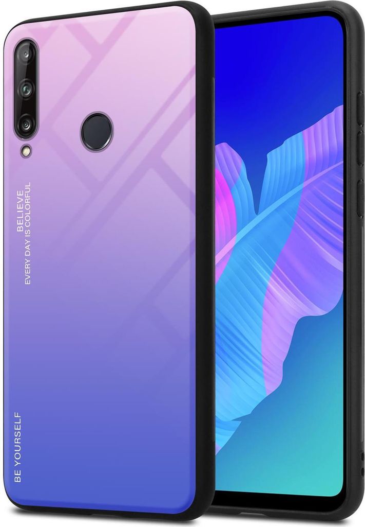 Cadorabo Hülle für Huawei P40 LITE E Schutz Hülle in Schwarz Handyhülle TPU Etui Cover Case Tempered Glas