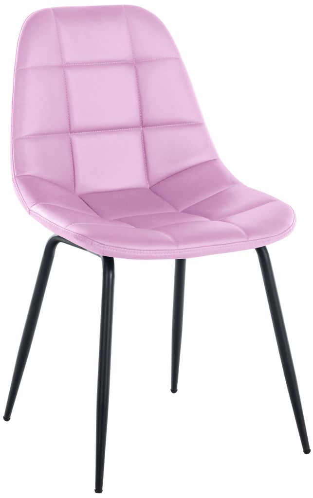 CLP Stuhl Tom mit Metallgestell und hochwertiger Polsterung Farbe:pink;Material:Kunstleder