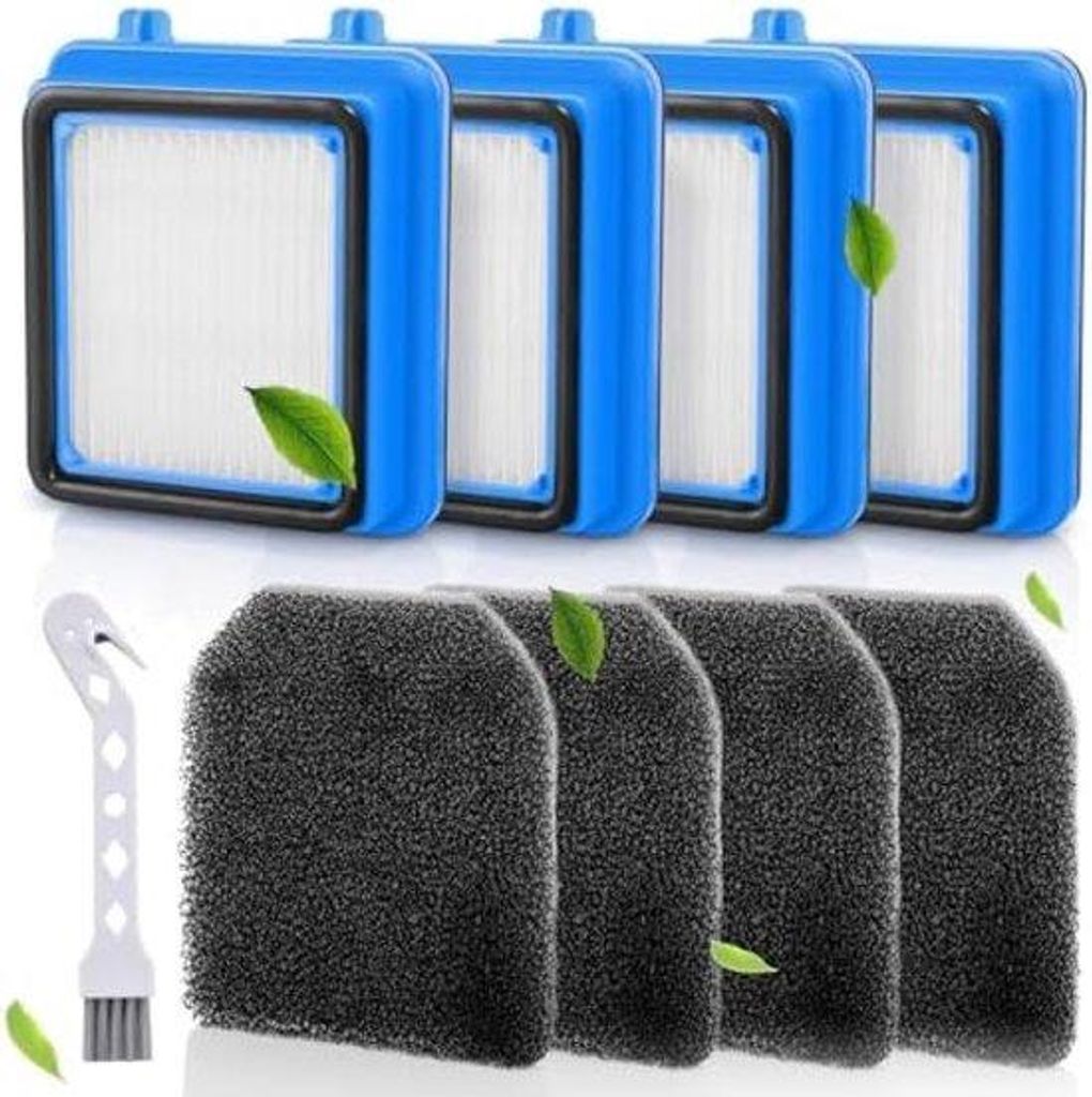 Staubsauger Filter Zubehör, 4x Vormotorfilter, 4x Hygiënefilter, waschbar, mit Bürste