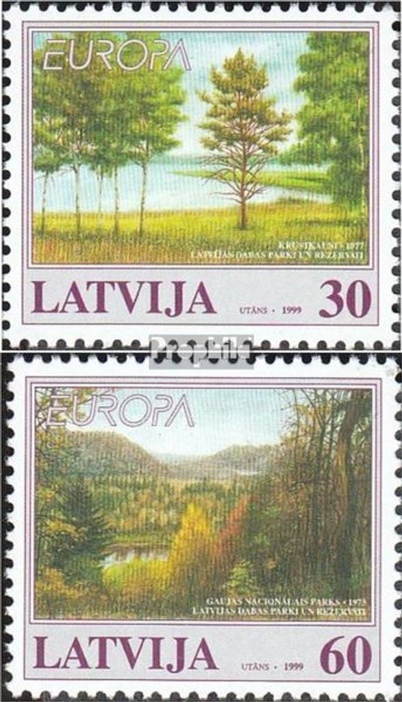 Briefmarken Lettland 1999 Mi 496-497 (kompl.Ausg.) postfrisch Naturschutz