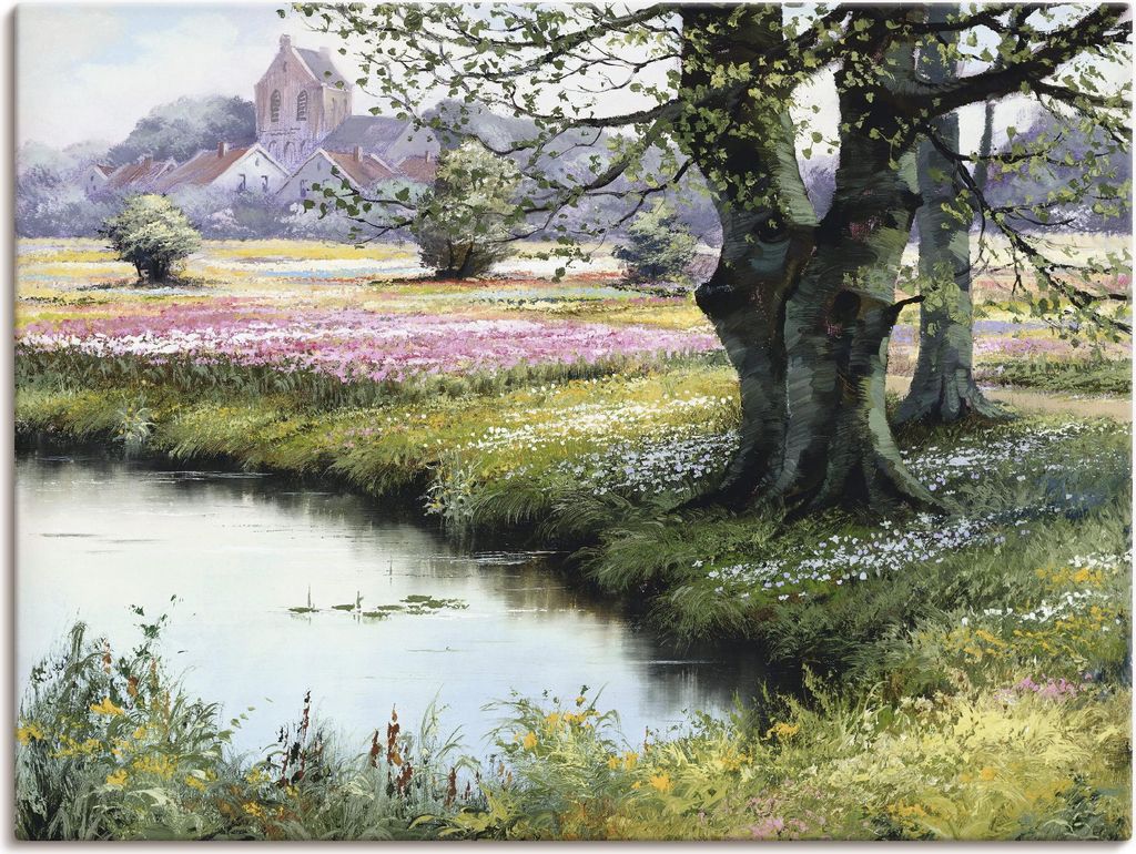 ARTland Leinwandbild Das Dorf Größe: 60x45 cm