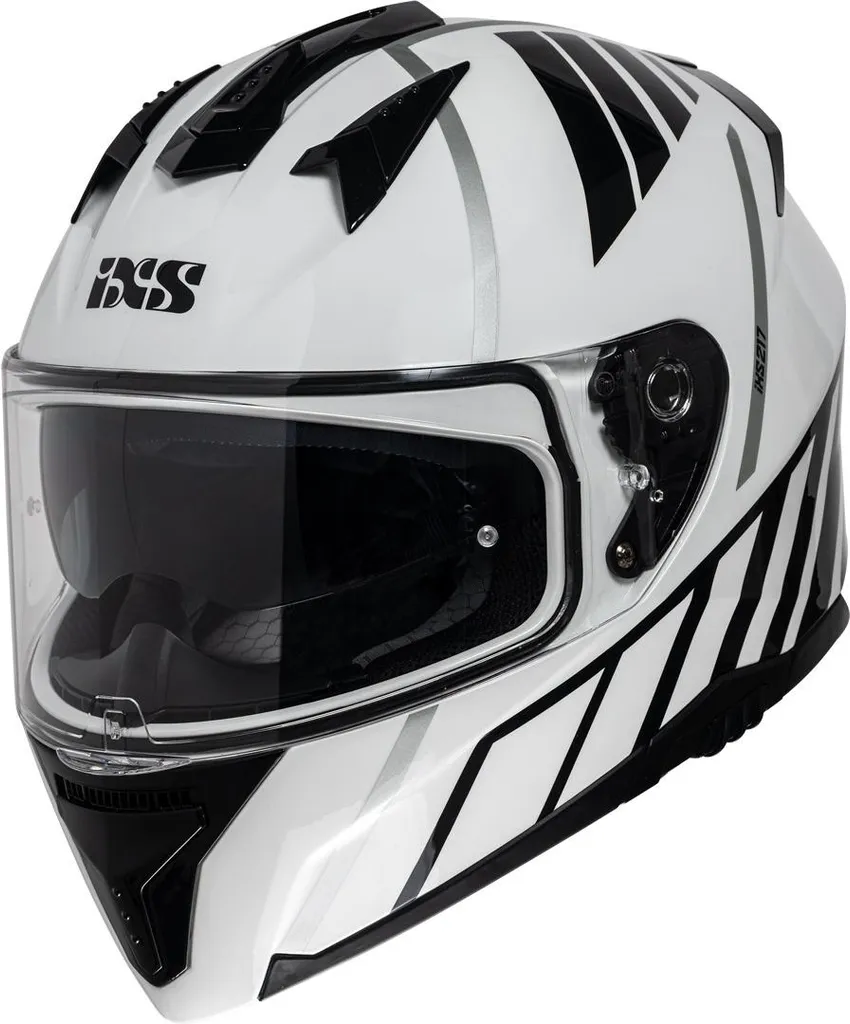 Casque intégral iXS iXS217 2.0 blanc et noir taille M pour moto